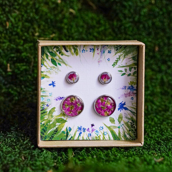 Zestaw: dwie pary kolczyków sztyftów