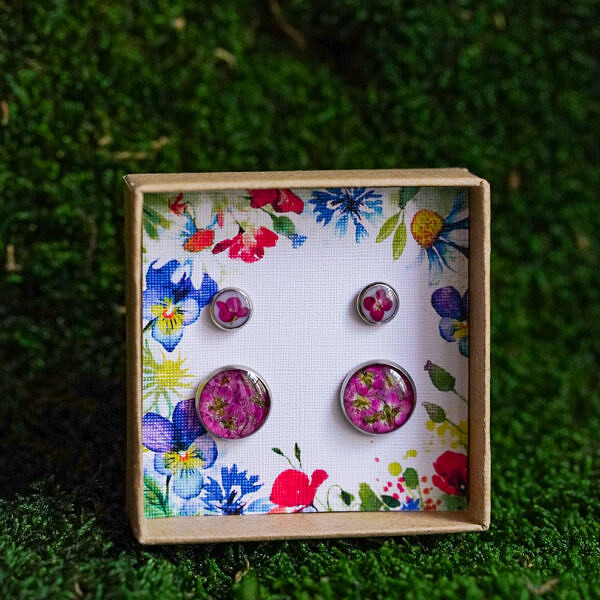 Zestaw dwóch par kolczyków sztyftów